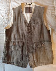 gilet in lino messaggerie taglia 46
