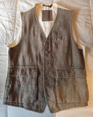 gilet in lino messaggerie taglia 46