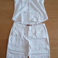 Completo pantalone camicetta conbipel bianco tg 42