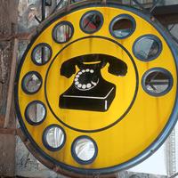 grande insegna telefono gettoni vintage