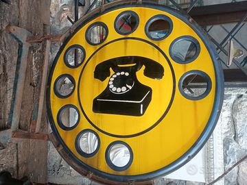 grande insegna telefono gettoni vintage