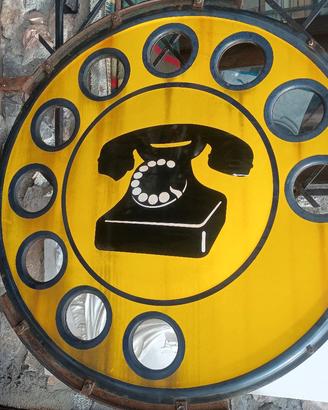 grande insegna telefono gettoni vintage