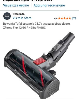spazzola aspirapolvere Rowenta xflex 12.60