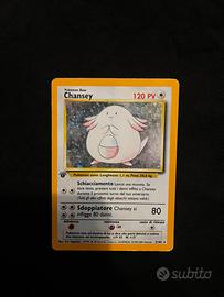 Chansey 3/102 Set Base Prima Edizione Holo Rare IT