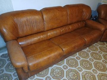 divano e poltrona in pelle