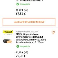 ammortizzatori panda 4x4 2serie 