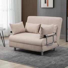 NUOVO divano letto 3in1 poltrona 4 cuscini beige