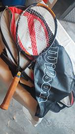 set tennis +zaino + fodero racchetta