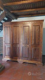 Armadio in legno 4 ante