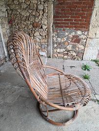 Sedia Poltrona in vimini
