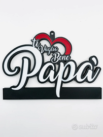 Scritta Ti Vogli o Bene Papà Decorazione