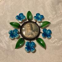 Quadretto a fiore con immagine sacra Maria Goretti