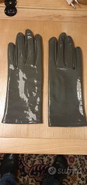 Guanti donna vernice grigio TG S