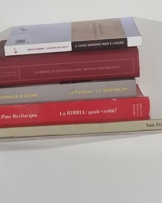 Lotto 5 libri Fede Santi e Misteri: Bibbia, Sindon