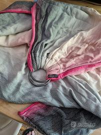 Fascia Didymos Ring Sling rosa/grigio – come nuova
