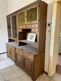 CREDENZA MOBILE SOGGIORNO IN LEGNO VINTAGE D'EPOCA