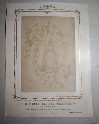 1903 Stampa Madonna Rosario Chiesa San Francesco 