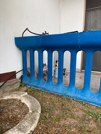 Fioriere balaustra modulari blu 3 pezzi