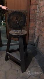 MOBILE/TRESPOLO IN LEGNO, PER SCULTURA