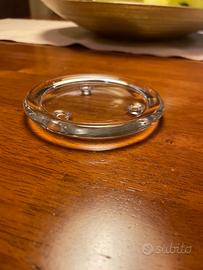 45 piattini portacandele in vetro liscio trasparen