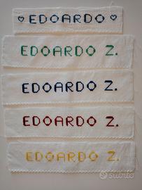 ricamo a mano punto croce strisce