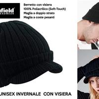 berretto invernale doppio strato con visiera