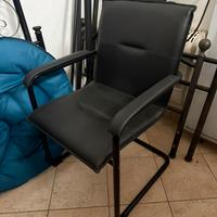 3 sedie ufficio in pelle