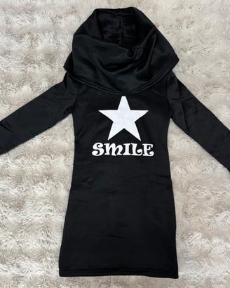 Maglia/felpa lunga Jing Yi nera S con stella