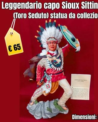 Statua Capo Sitting Bull (Toro Seduto) da collezio