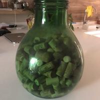 Damigiana di vetro per vino con tappi di sughero