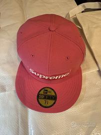 Supreme Jerseys Box Logo New Era Fitted Rosa 7 5/8