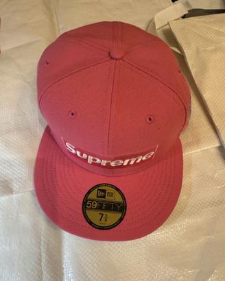 Supreme Jerseys Box Logo New Era Fitted Rosa 7 5/8