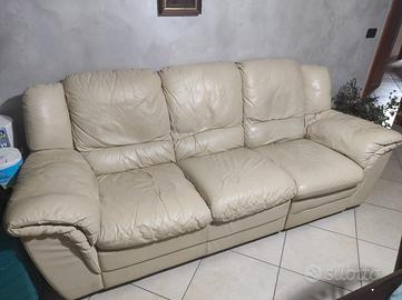 Divano in pelle 3 posti
