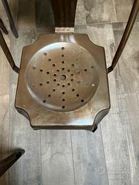 Set di sei sedie in stile industriale