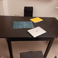 TAVOLO IKEA ALLUNGABILE NERO FINO A 6 P E 4 SEDIE