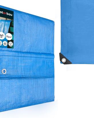 Telo Impermeabile Esterno 3 x 5 m Blu, 60 g/m²