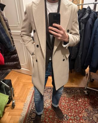Cappotto DAN JOHN colore beige nuovo, taglia 48.