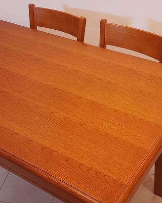 Tavolo legno massello con 4 sedie