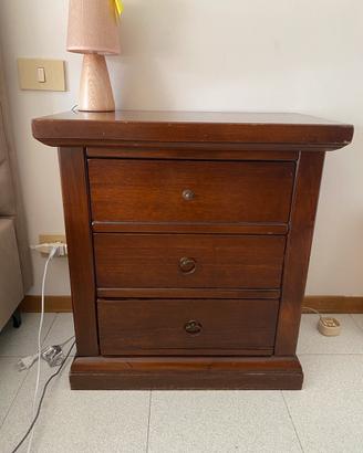 2 cassettiere/comodini in legno