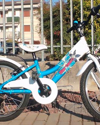 Bicicletta bambina bianca/azzurra 20"