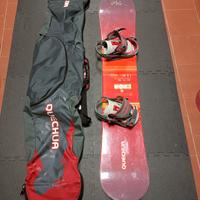 Tavola da snowboard Quechua 150 + attacchi + sacca