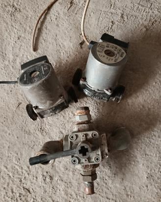 pompa impianto,pompa ricircolo e valvola miscela