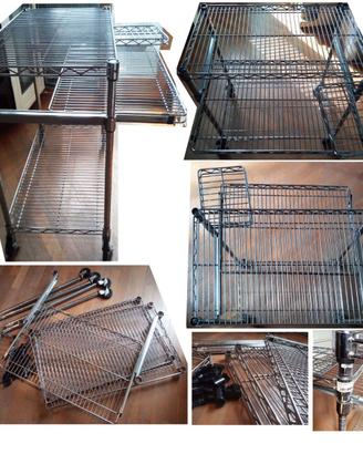 Carrello porta Pc metallo cromato mod. IRON IKEA