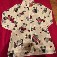 Vestaglia in pile con zip caldissima One Size