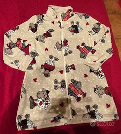 Vestaglia in pile con zip caldissima One Size