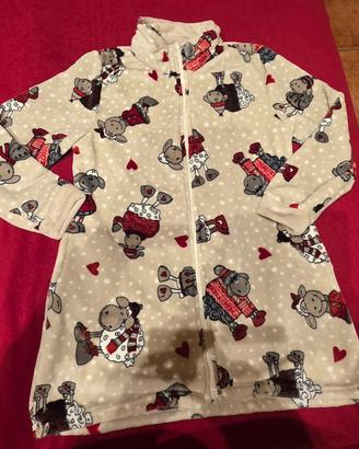 Vestaglia in pile con zip caldissima One Size