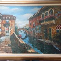 Dipinto olio su tela Venezia autore Moreno anni 70