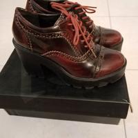 Scarpe Stringate Primadonna n. 36 Tacco 8 bordeaux