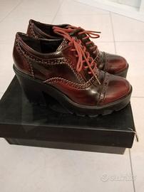 Scarpe Stringate Primadonna n. 36 Tacco 8 bordeaux