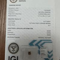 Diamante naturale Fancy Color – Certificato IGI